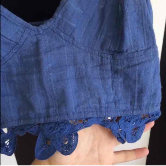 Free People FP One Battenburg Bralette Crop Top S - Picture 4 of 6